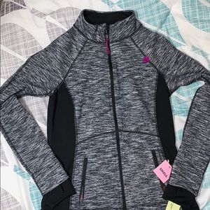 Tangerine black and white athletic jacket